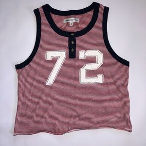 Cropped Sleeveless and Striped Abercrombie and Fitch Tee